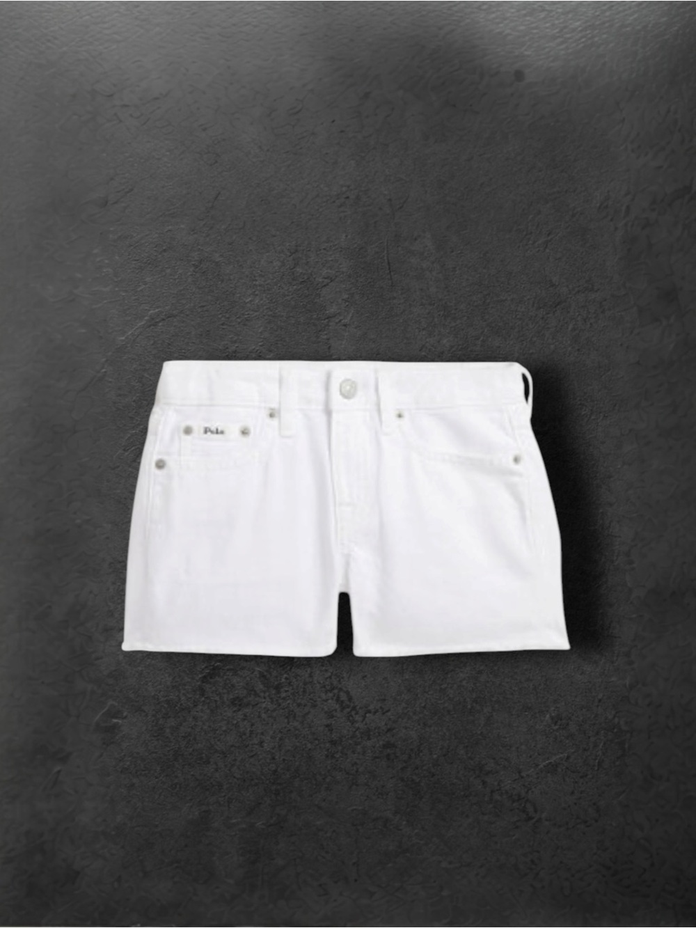 NWT Polo Ralph Lauren Girls' White Frayed Denim Shorts Casual Classic Preppy
